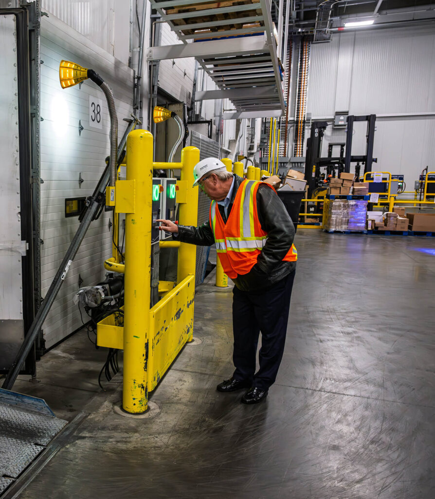 timbers-kovar employee in warehouse